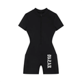 Dazar Women's Quarter-Zip Romper 
