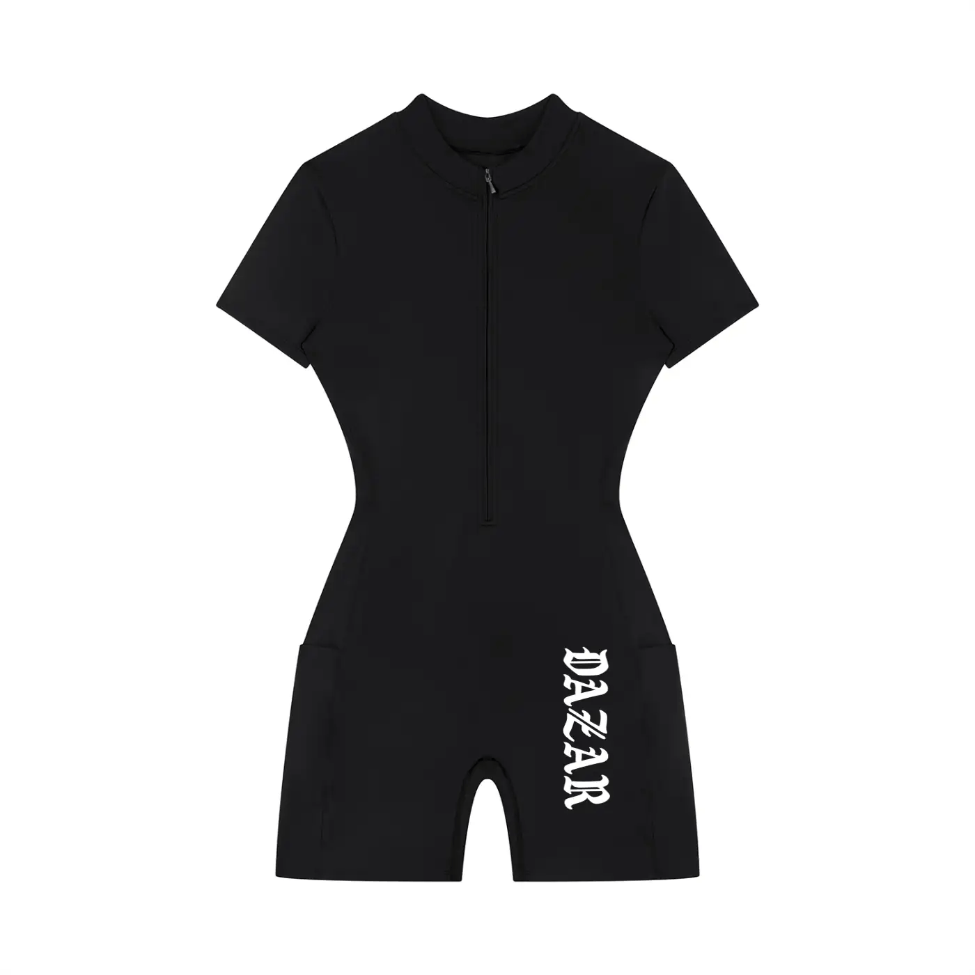 Dazar Women's Quarter-Zip Romper 