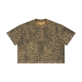Leopard print t-shirt on a white background