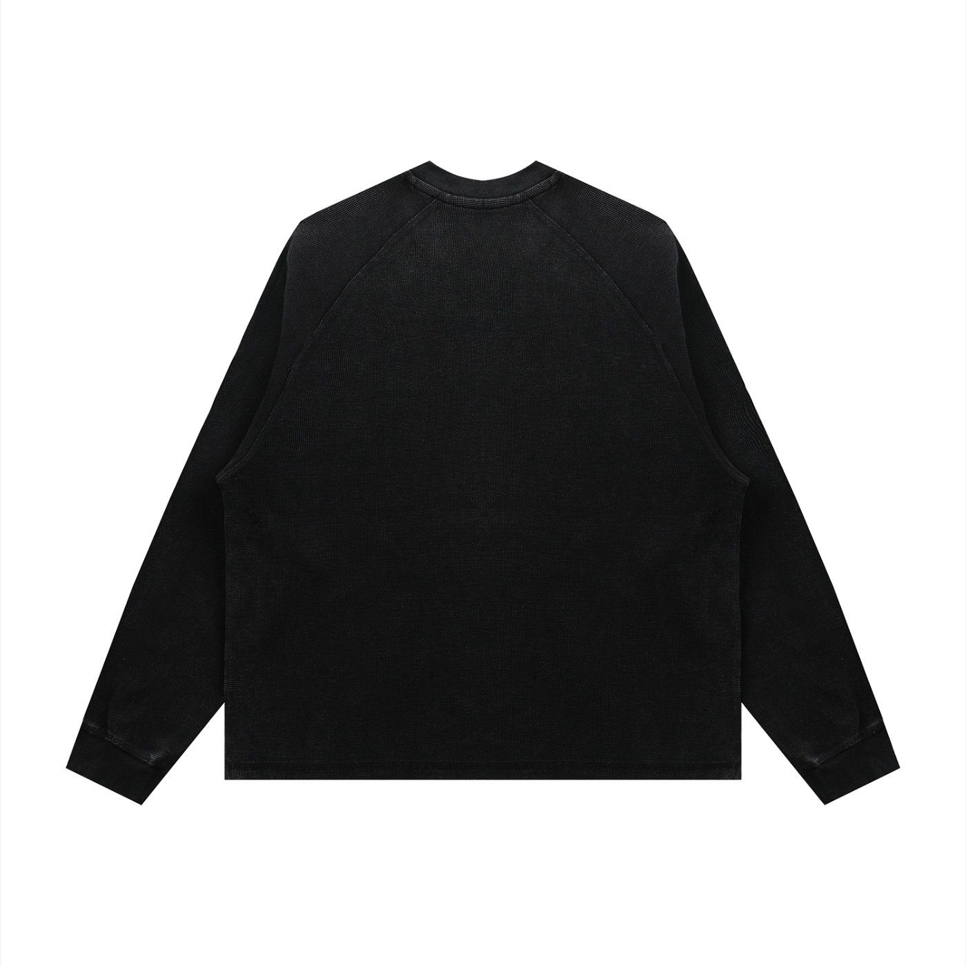 Black long-sleeve shirt on a white background