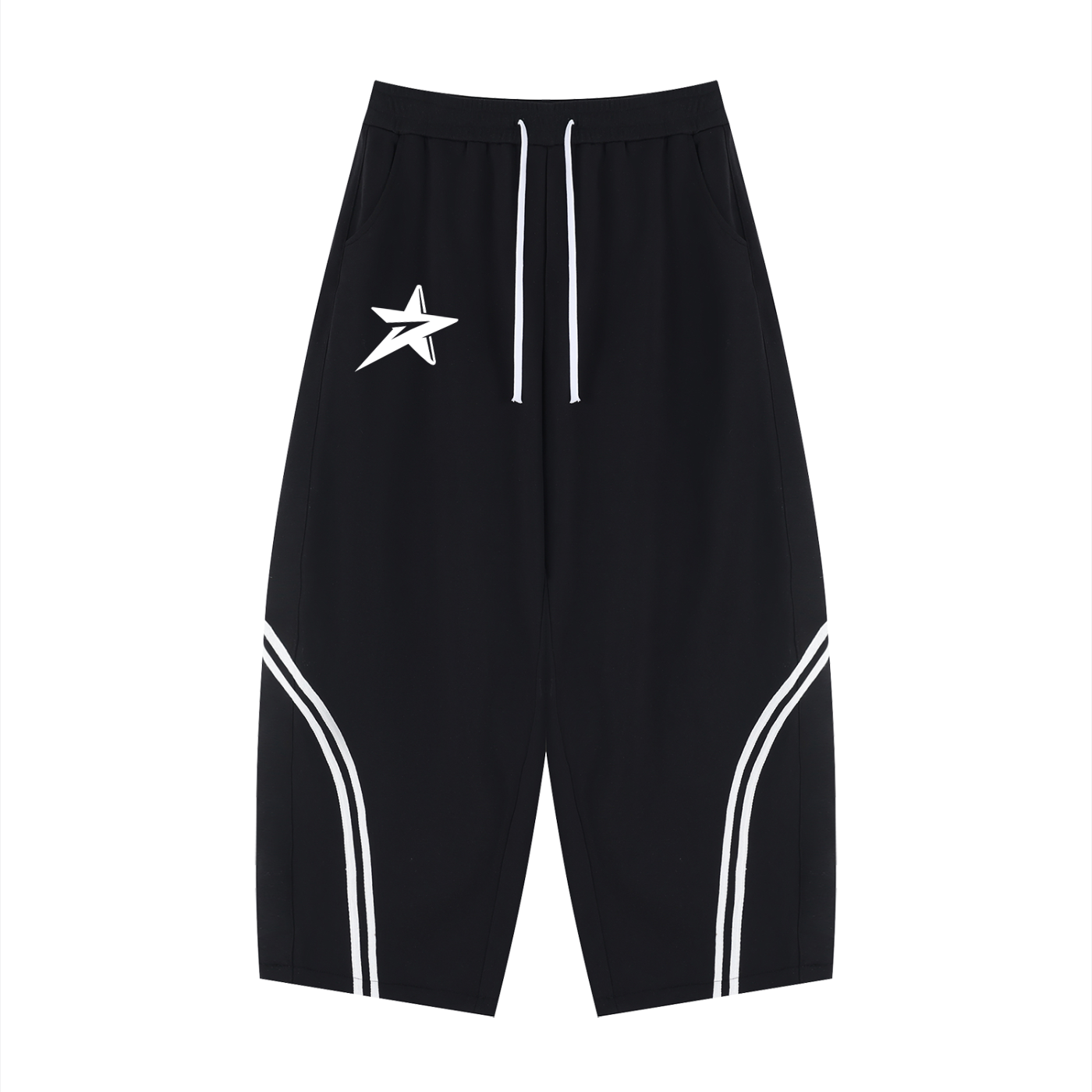 Unisex Wide Leg Piping Sweatpants