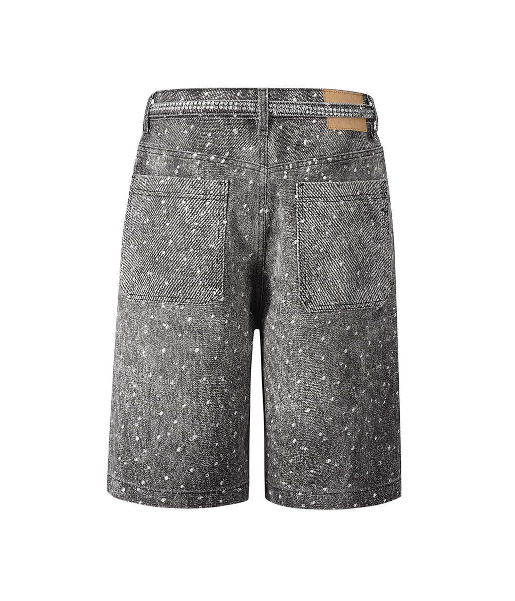 NOIR RHINESTONE SHORTS DAZAR