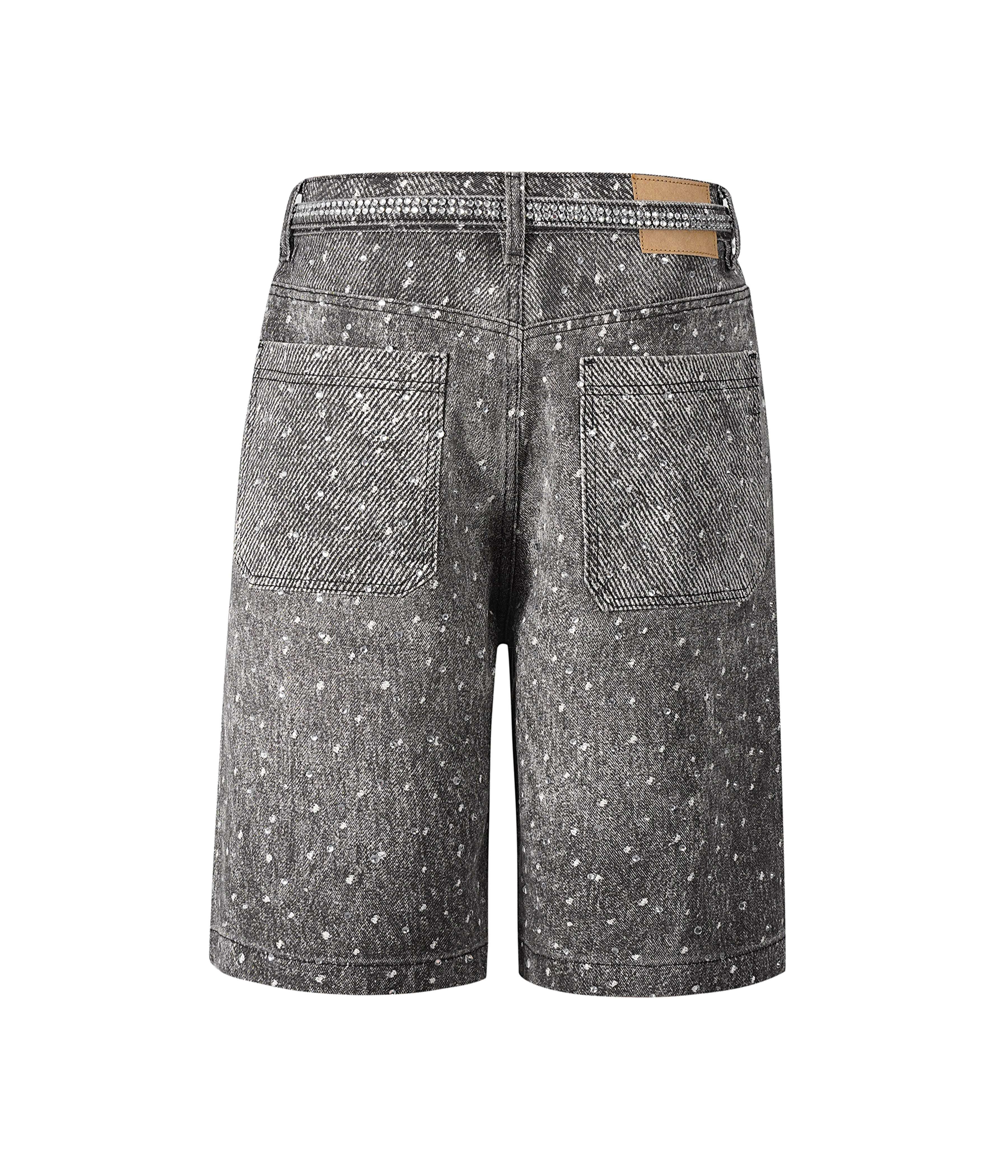 NOIR RHINESTONE SHORTS DAZAR