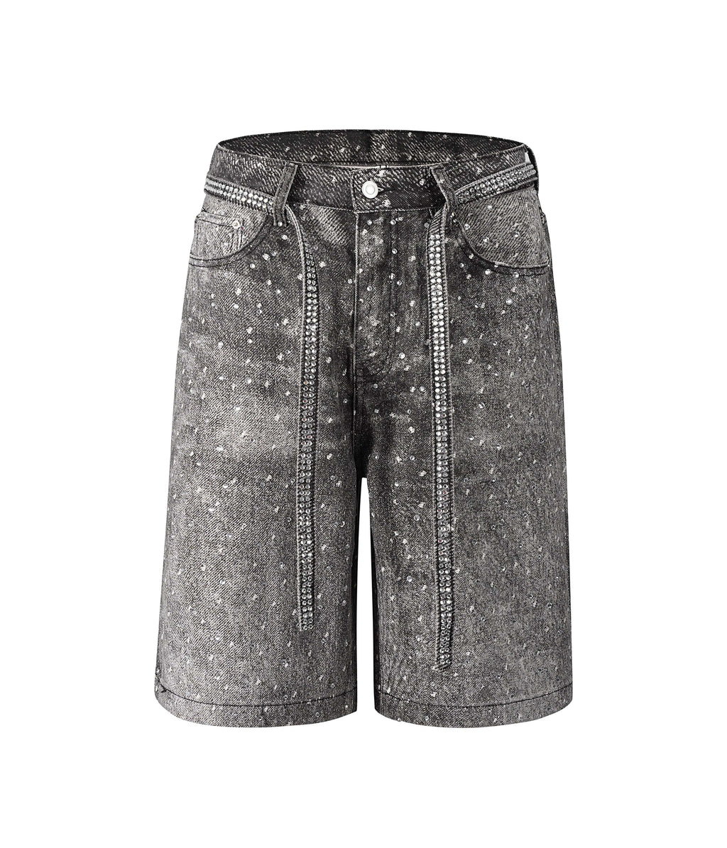 NOIR RHINESTONE SHORTS DAZAR