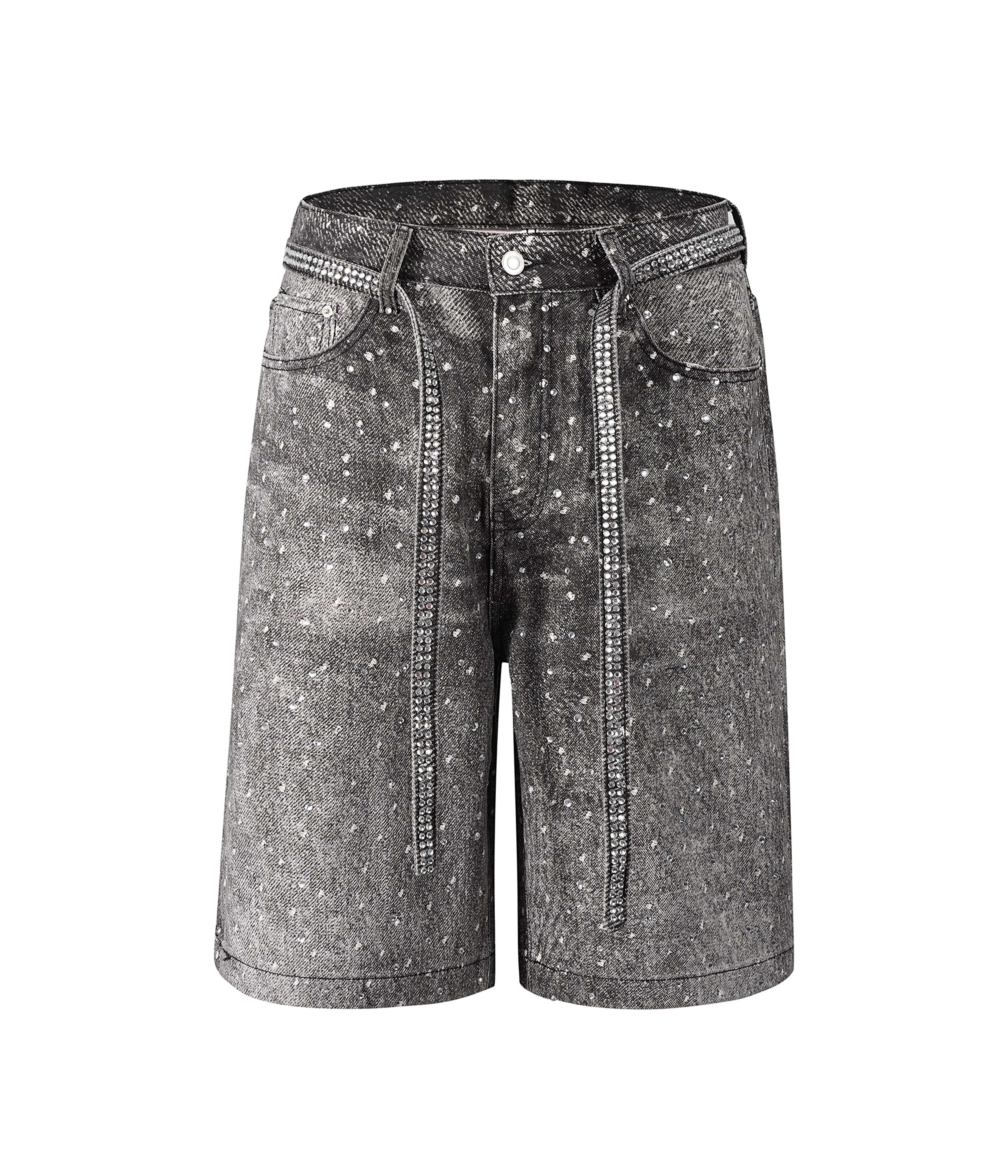 NOIR RHINESTONE SHORTS DAZAR