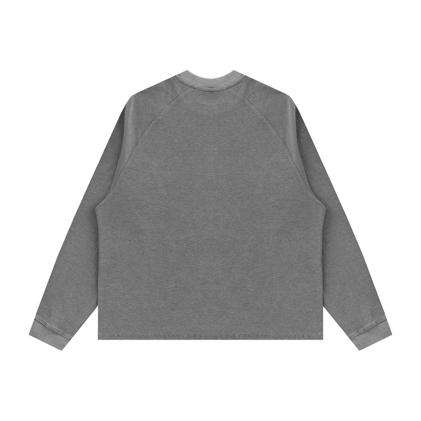 Gray long-sleeve shirt on a white background