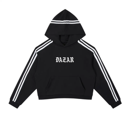 Dazar Women Striped Cropped Hoodie DAZAR