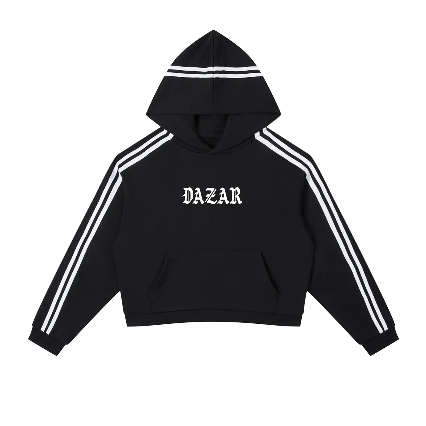 Dazar Women Striped Cropped Hoodie DAZAR