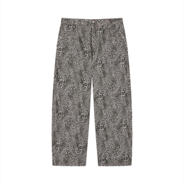 Leopard print pants on a white background