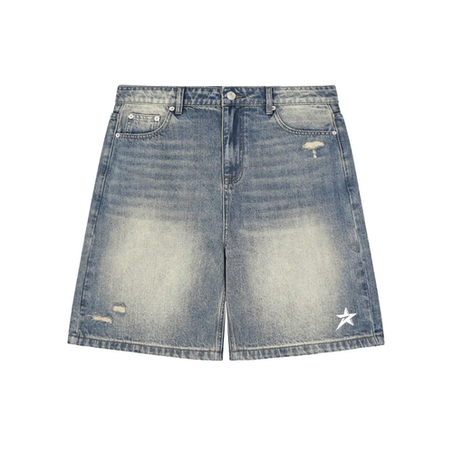 Dazar Distressed Baggy Denim Shorts DAZAR