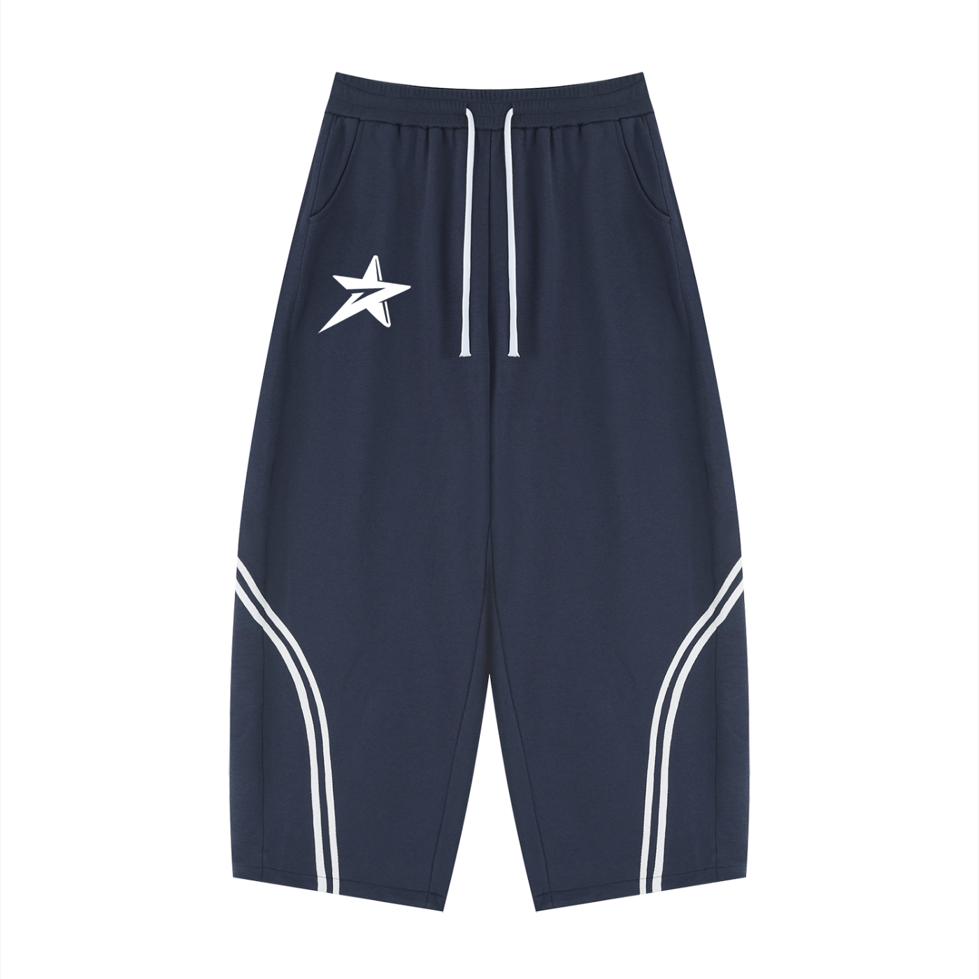 Unisex Wide Leg Piping Sweatpants