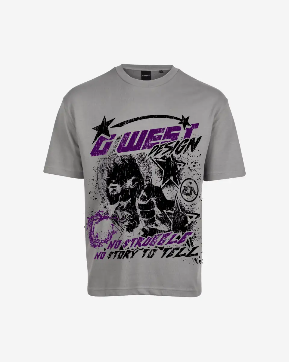 G West Mens No Struggle No Story Oversized Tee DAZAR